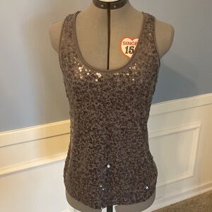 Garnet Hill Sequin Holiday Tank Top